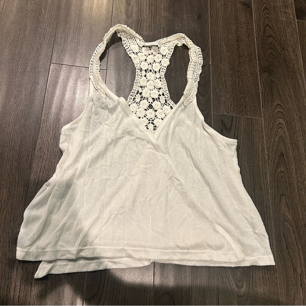 Elegant White Asymmetrical Blouse with Bib Collar - Picture 3 of 7